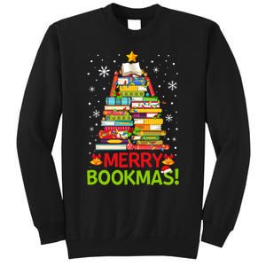 Merry Bookmas Christmas Library Tree Reading Librarian Sweatshirt