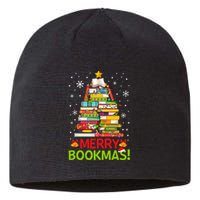 Merry Bookmas Christmas Library Tree Reading Librarian Sustainable Beanie