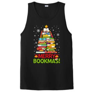 Merry Bookmas Christmas Library Tree Reading Librarian PosiCharge Competitor Tank