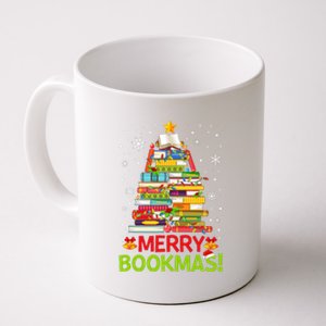 Merry Bookmas Christmas Library Tree Reading Librarian Coffee Mug