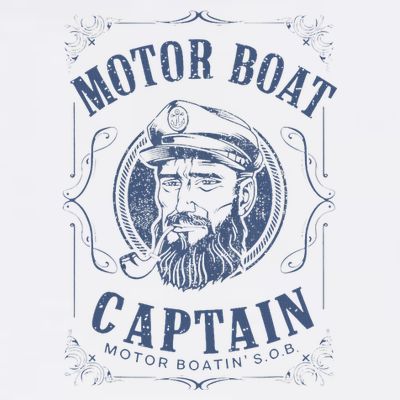 Motor Boat Captain Funny Pontoon Boating Motor Boatin Lake T-Shirt