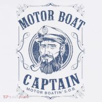 Motor Boat Captain Funny Pontoon Boating Motor Boatin Lake T-Shirt