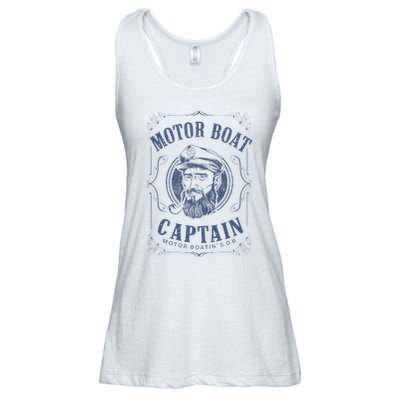 Motor Boat Captain Funny Pontoon Boating Motor Boatin Lake Ladies Essential Flowy Tank