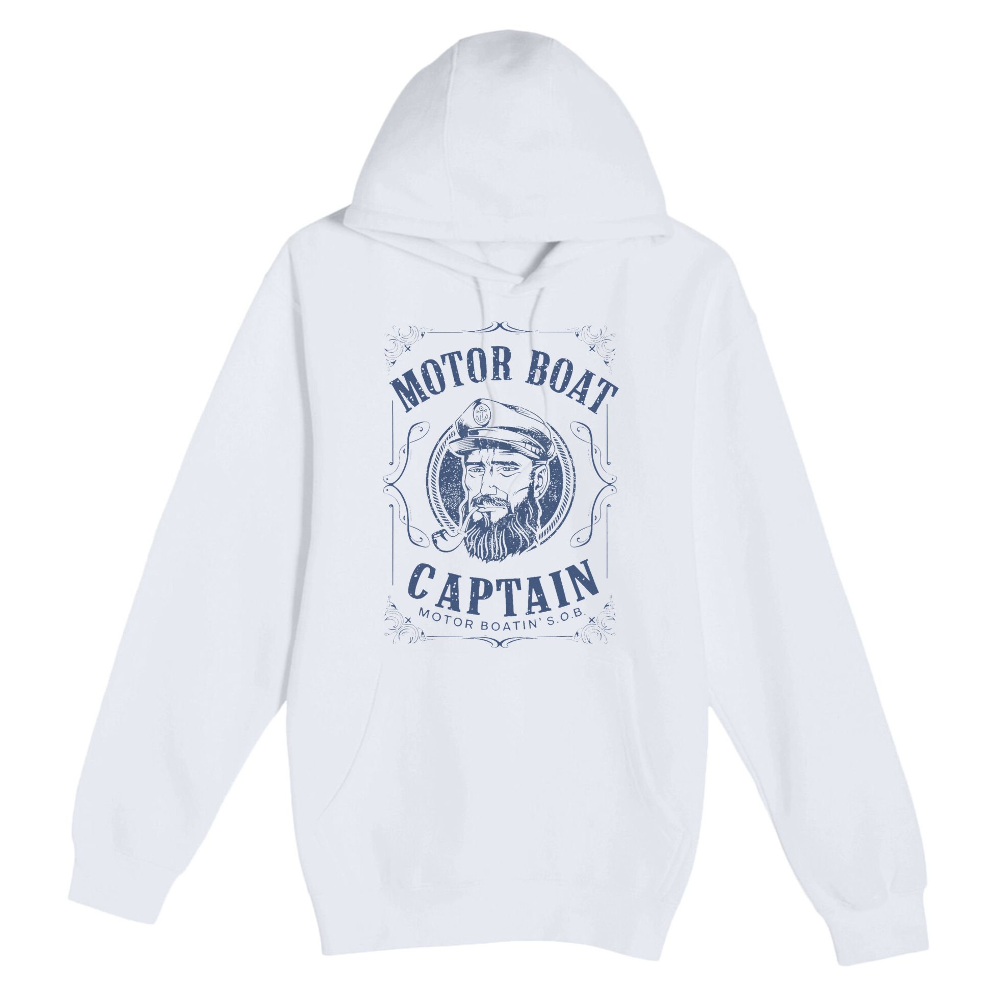 Motor Boat Captain Funny Pontoon Boating Motor Boatin Lake Premium Pullover Hoodie