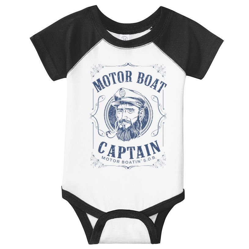 Motor Boat Captain Funny Pontoon Boating Motor Boatin Lake Infant Baby Jersey Bodysuit