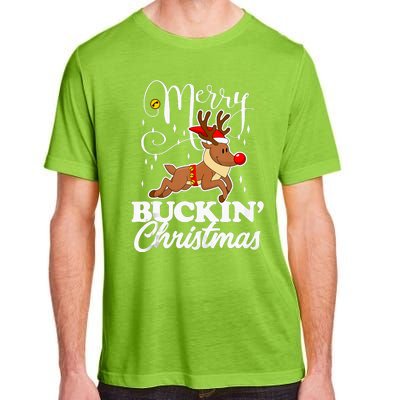 Merry Buckin Christmas Rudolph Reindeer Funny Tank Top Adult ChromaSoft Performance T-Shirt