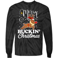 Merry Buckin Christmas Rudolph Reindeer Funny Tank Top Tie-Dye Long Sleeve Shirt