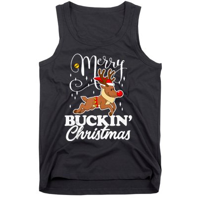 Merry Buckin Christmas Rudolph Reindeer Funny Tank Top Tank Top