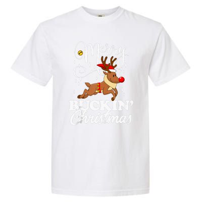 Merry Buckin Christmas Rudolph Reindeer Funny Tank Top Garment-Dyed Heavyweight T-Shirt