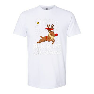 Merry Buckin Christmas Rudolph Reindeer Funny Tank Top Softstyle® CVC T-Shirt