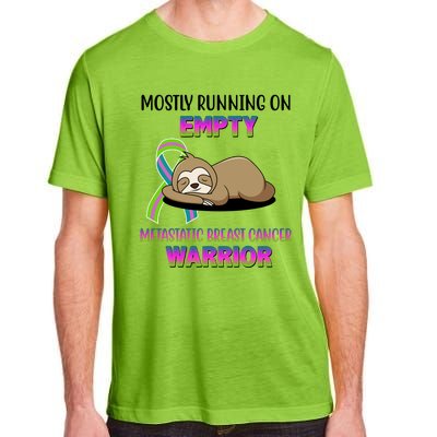 Metastatic Breast Cancer Warrior Awareness Sloth Adult ChromaSoft Performance T-Shirt