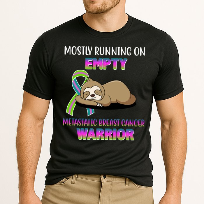 Metastatic Breast Cancer Warrior Awareness Sloth Cooling Performance Crew T-Shirt