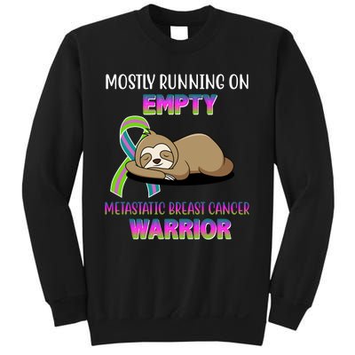 Metastatic Breast Cancer Warrior Awareness Sloth Sweatshirt