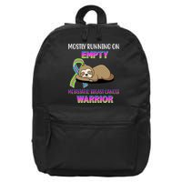 Metastatic Breast Cancer Warrior Awareness Sloth 16 in Basic Backpack