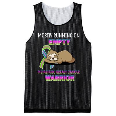 Metastatic Breast Cancer Warrior Awareness Sloth Mesh Reversible Basketball Jersey Tank