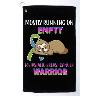Metastatic Breast Cancer Warrior Awareness Sloth Golf Towel