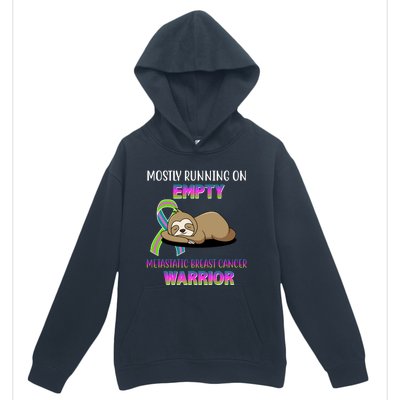 Metastatic Breast Cancer Warrior Awareness Sloth Urban Pullover Hoodie