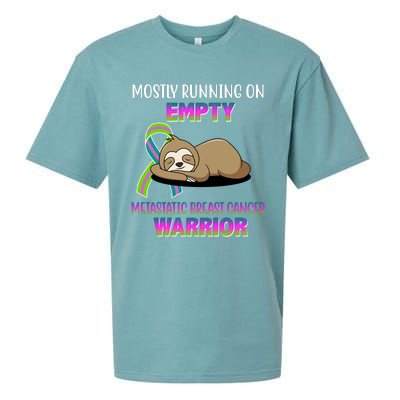 Metastatic Breast Cancer Warrior Awareness Sloth Sueded Cloud Jersey T-Shirt