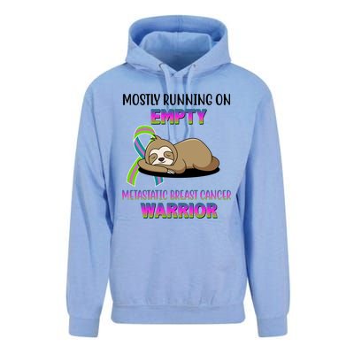 Metastatic Breast Cancer Warrior Awareness Sloth Unisex Surf Hoodie