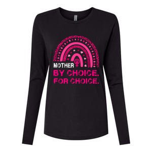 Mother By Choice For Choice Reproductive Right Boho Rainbow Gift Womens Cotton Relaxed Long Sleeve T-Shirt