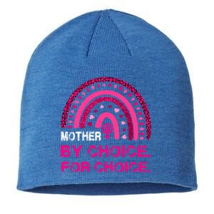 Mother By Choice For Choice Reproductive Right Boho Rainbow Gift Sustainable Beanie