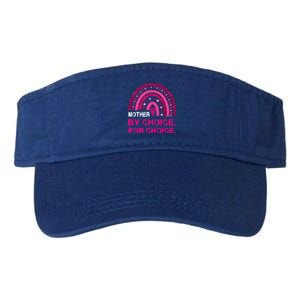 Mother By Choice For Choice Reproductive Right Boho Rainbow Gift Valucap Bio-Washed Visor