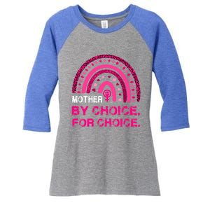 Mother By Choice For Choice Reproductive Right Boho Rainbow Gift Women's Tri-Blend 3/4-Sleeve Raglan Shirt