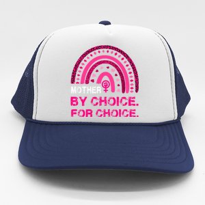 Mother By Choice For Choice Reproductive Right Boho Rainbow Gift Trucker Hat