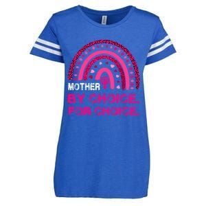 Mother By Choice For Choice Reproductive Right Boho Rainbow Gift Enza Ladies Jersey Football T-Shirt