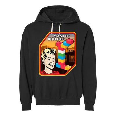 Master Builder Construction Building Blocks Bricks Engineer Garment-Dyed Fleece Hoodie