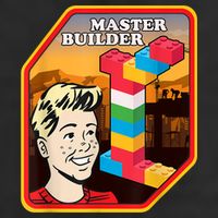 Master Builder Construction Building Blocks Bricks Engineer Garment-Dyed Fleece Hoodie