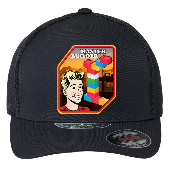 Master Builder Construction Building Blocks Bricks Engineer Flexfit Unipanel Trucker Cap