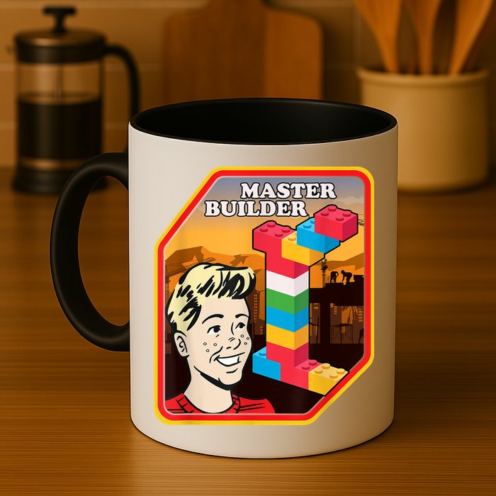 Master Builder Construction Building Blocks Bricks Engineer Mug