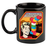 Master Builder Construction Building Blocks Bricks Engineer 11oz C Handle Ceramic Mug