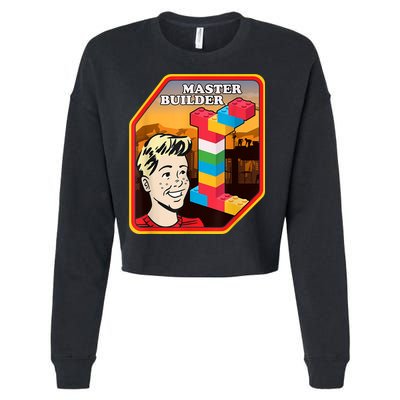 Master Builder Construction Building Blocks Bricks Engineer Cropped Pullover Crew