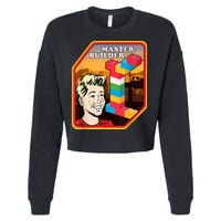 Master Builder Construction Building Blocks Bricks Engineer Cropped Pullover Crew