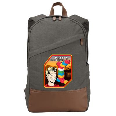 Master Builder Construction Building Blocks Bricks Engineer Cotton Canvas Backpack