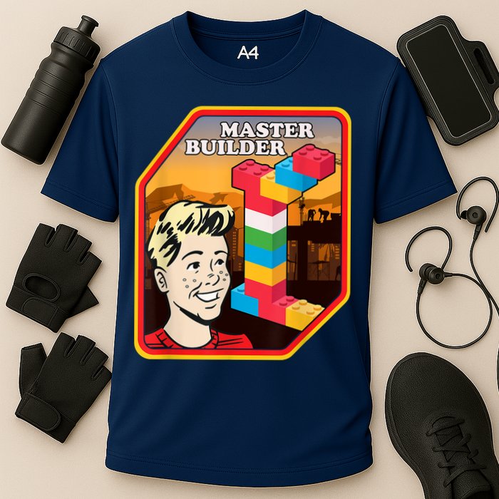 Master Builder Construction Building Blocks Bricks Engineer Performance Shirt