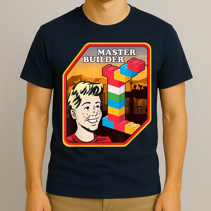 Master Builder Construction Building Blocks Bricks Engineer T-Shirt