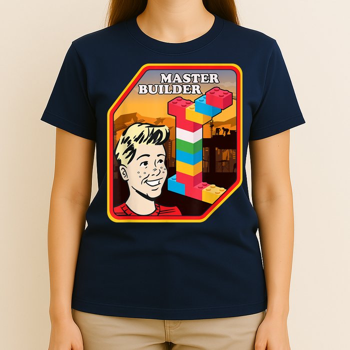 Master Builder Construction Building Blocks Bricks Engineer T-Shirt