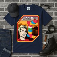 Master Builder Construction Building Blocks Bricks Engineer Tall T-Shirt