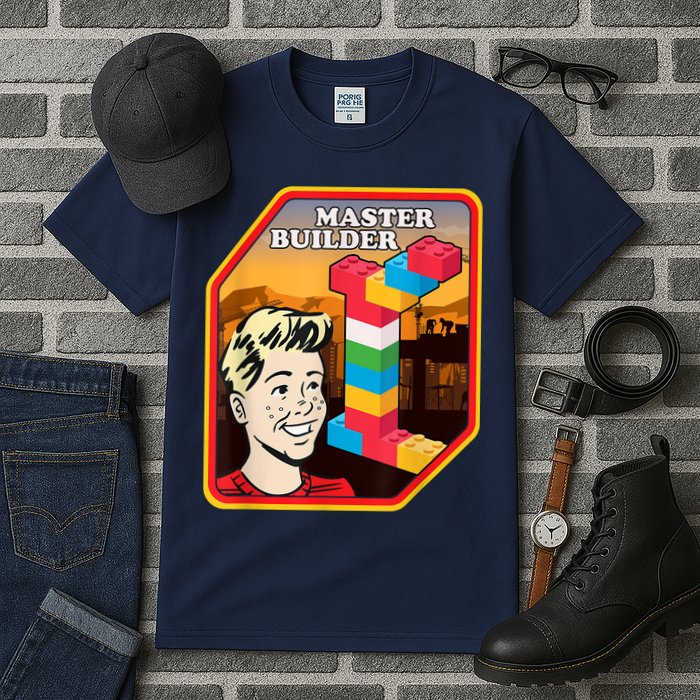 Master Builder Construction Building Blocks Bricks Engineer Tall T-Shirt