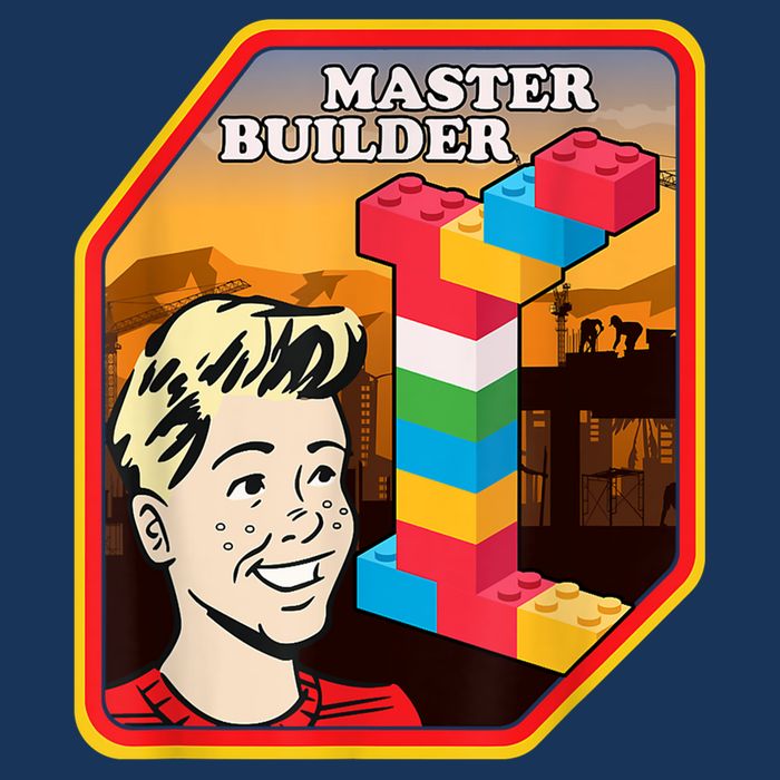 Master Builder Construction Building Blocks Bricks Engineer Drawstring Bag