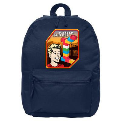 Master Builder Construction Building Blocks Bricks Engineer 16 in Basic Backpack