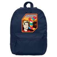 Master Builder Construction Building Blocks Bricks Engineer 16 in Basic Backpack