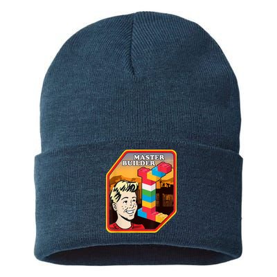 Master Builder Construction Building Blocks Bricks Engineer Sustainable Knit Beanie