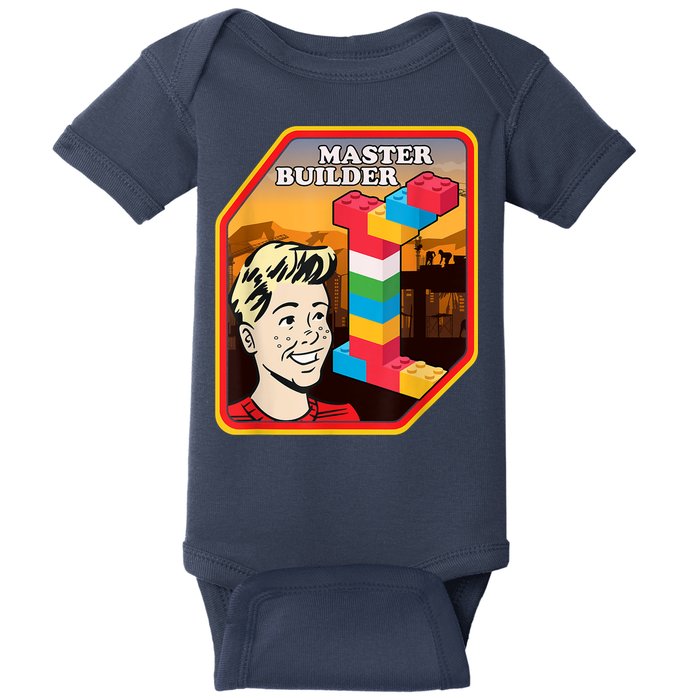 Master Builder Construction Building Blocks Bricks Engineer Baby Bodysuit
