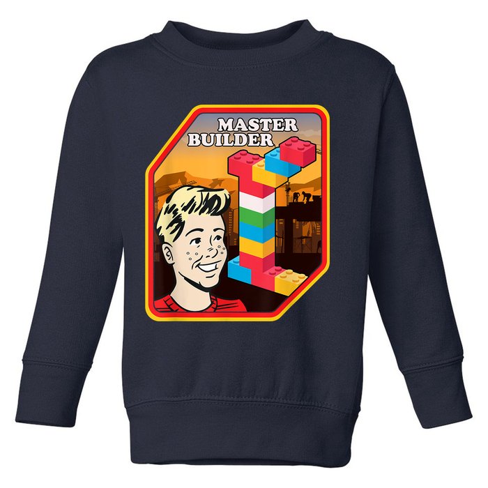 Master Builder Construction Building Blocks Bricks Engineer Toddler Sweatshirt
