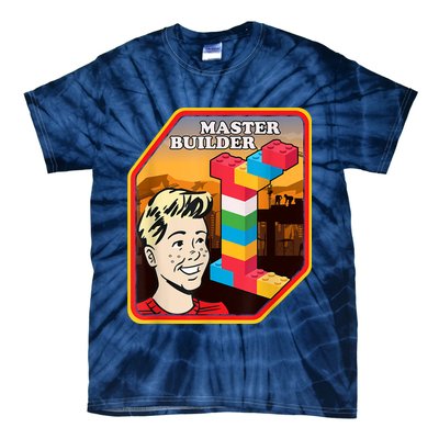 Master Builder Construction Building Blocks Bricks Engineer Tie-Dye T-Shirt