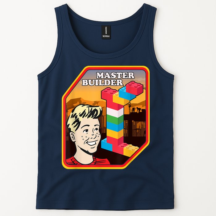 Master Builder Construction Building Blocks Bricks Engineer Tank Top